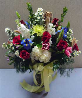 Lots of Love Flower Basket Arrangement